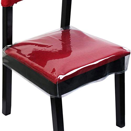 Homemaxs Plastic Chair Protector Waterproof Scratch Resistant Dining Chair Covers Reusable