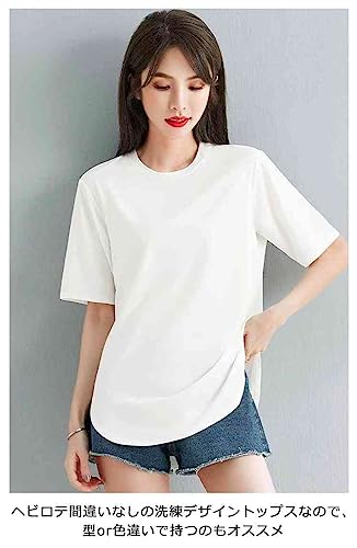 Generic Summer, Women's Short Sleeve, Cool to Touch, Top, 5/4 Sleeves, T-shirt, Spring/Summer, Yoga Wear, Long Length, Stretch, Water Absorbent, Quick Drying, Deodorizing, Body Cover, Loose, 20's, 30's, 40's,