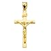 10K Yellow Gold Linear Cross 1.15