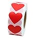 Hybsk 1000pcs Red Heart Stickers 30mm Love Stickers for Crafting Scrapbooking (Red)