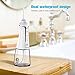 Adoric Cordless Water Flosser for Teeth Portable Dental Oral Irrigator Rechargeable with 4 Jet Tips, Teeth Cleaner for Braces, 3 Modes, IPX7 Waterproof - Upgraded Version