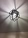 CLAXY Ecopower Industrial Spherical Ceiling Light Metal Globe Flush Mount Light Fixture with Cage