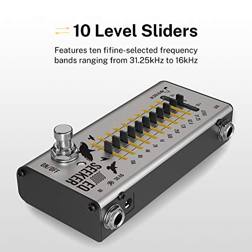 Donner EQ Seeker - Pedale Equalizzatore Per Chitarra A 10 Bande | Effetto Grafico Analogico Per Strumenti Musicali - Foto 13