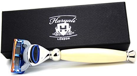 Haryali London 5 Edge Mens Razor For Smooth Shave Beard and Mustache Shaving Razor, IVORY