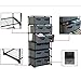 Function Home 12-Drawer Chest, 6 Tier Storage Organizer Tower, Metal Shelf with 12 Removable Fabric Bins, Ideal for Home Office Dorm Bedroom, Grey
