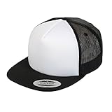 Yupoong 6005FF & 6005FW Foam Trucker Snapback by Flexfit, (Black/White/Black)
