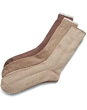 Men's Three-Pack Varigated Ribbed Socks