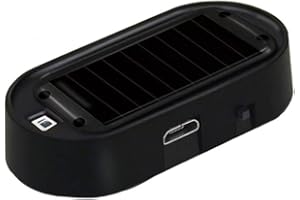 SHOUD Solar Car Alarm LED Light,Car Solar Power Simulated Dummy Alarm Warning Anti-Theft LED Flashing Security Light,USB Port Car Alarm Light