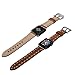 for Apple Watch Band, 42mm Premium Vintage Genuine Leather Strap Replacement Watchband with Secure Metal Clasp Buckle [with Adapter] for Apple iWatch Sport Edition (42mm Dark Brown)