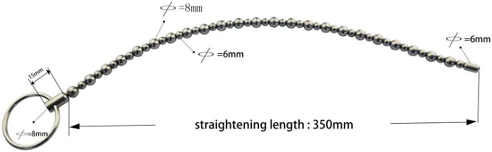 LIKEFLY Stainless Steel 35cm Male Urethral Obstruction Horse Eye Stimulation Plug Stick Urethral Dilation Dress T-Shirt Sunglasses