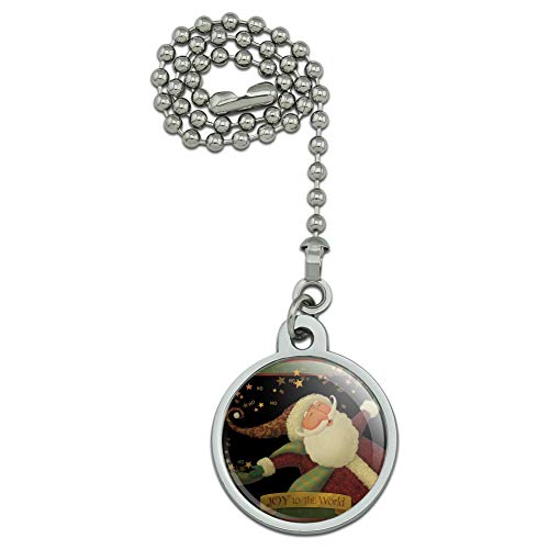 GRAPHICS & MORE Christmas Holiday Santa Joy to The World Ceiling Fan and Light Pull Chain