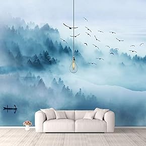 Wall Murals for Bedroom Traditional Chinese Landscape View Large Removable Wallpaper Peel and Stick Wall Stickers - 66x96 inches
