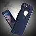 iPhone 7 Plus 5.5 Inch Full Body Hard Case-Auroralove Blue 360 Degree Full Protective Slim Sleek Front Back Case for iPhone 7 Plus 5.5 Inch with Tempered Glass Screen Protector