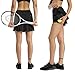 Ibeauti Womens Back Pleated Athletic Tennis Skorts Golf Skirts with 3 Pockets Mesh Shorts for Running Active Workout