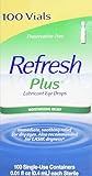 Allergan Refresh Plus Lubricant Eye Drops Single-Use Vials - 100 ct. (Pack of 2)
