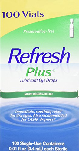 Allergan Refresh Plus Lubricant Eye Drops Single-Use Vials - 100 ct. (Pack of 2)