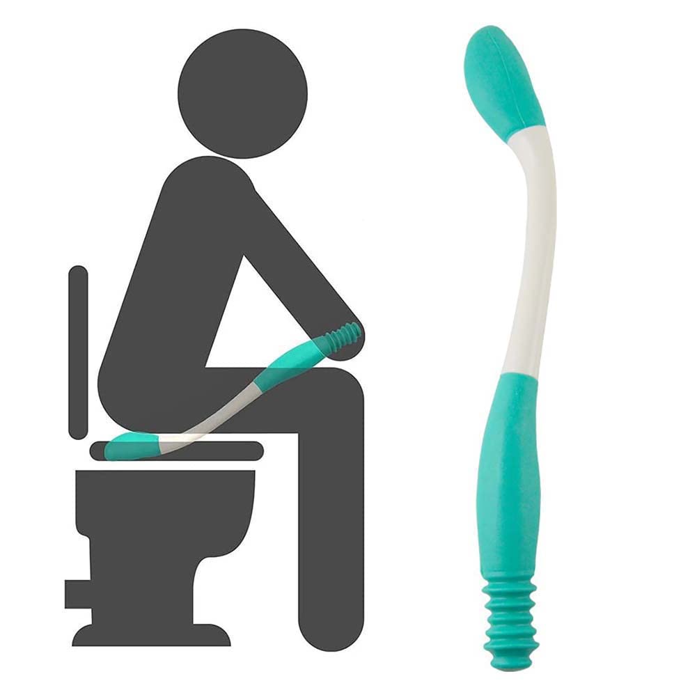 Self-Assist Toilet AIDS - Self-Assist Toilet Mobility Aid Self Wipe Assist Bottom Wiper Bathroom Buddy Wand Long Handle Reach 15.7"