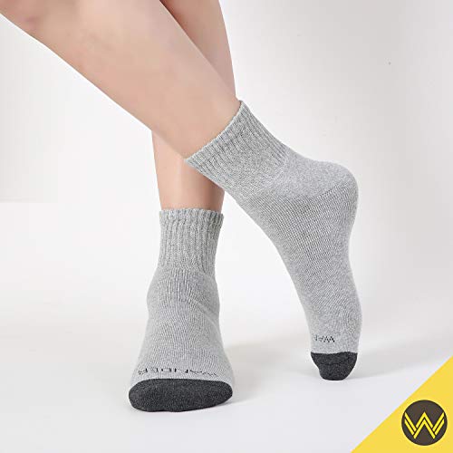 WANDER Men's Athletic Ankle Socks 8 Pairs Thick Low Cut Socks Cushion