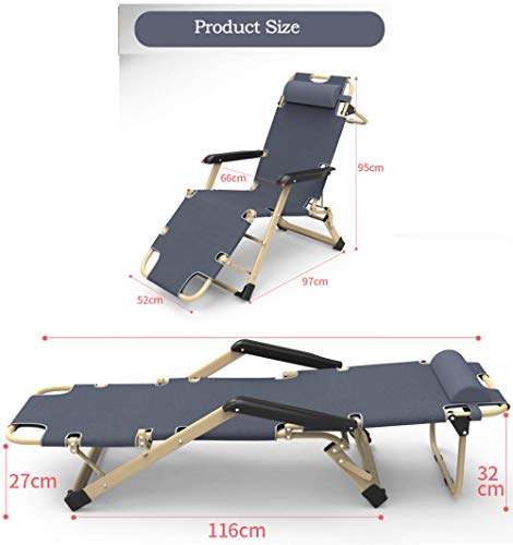 Hochlehner Gartenstuhl ,Komfortable Zero Gravity Terrace Klappstühle Verstellbarer Bürostrand Im Freien Ultra-Breite… – Bild 8