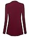 YaYa Bay Womens V-Neck Long Sleeve Pleated Front Henley Tunic