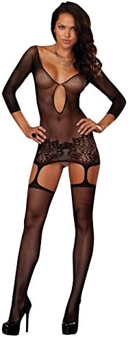 Small/Medium/Large Sexy Fishnet Bodystocking Lingerie Dress Outfit ONE SIZE