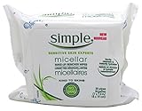 Simple Micellar Makeup Remover Wipes 25 Count