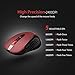 VicTsing Keyboard and Mouse [Whisper Quiet], 2.4GHz Wireless Keyboard Mouse Combo, Computer Keyboard and Wireless Mouse, USB Unifying Receiver, for PC Computer Laptop Windows iMac,Red