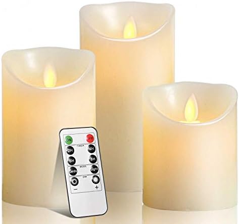 Yixintech Ledキャンドルライト 本物の炎のようにゆらめくledキャンドルライト リモコン付