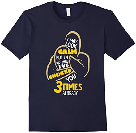 Men's BJJ Shirt Funny Brazilian Jiu Jitsu Choke Joke TShirt XL Navy