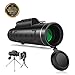 12X50 Monocular Telescopes,SGODDE Optics High Powered Monocular Scope with Retractable Eyepiece and Multi Coated Optical Glass Lens,Single Hand Focus with Compass Waterproof,BAK4 Prism Lens Outdoors