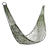 SK Studio Travel Camping Hammock – Comfortable Hanging Nylon Mesh Rope Hammock Sleeping Hanging Bed for Hiking Camping Outdoor Travel Sports Beach Yard 90″ x 32″