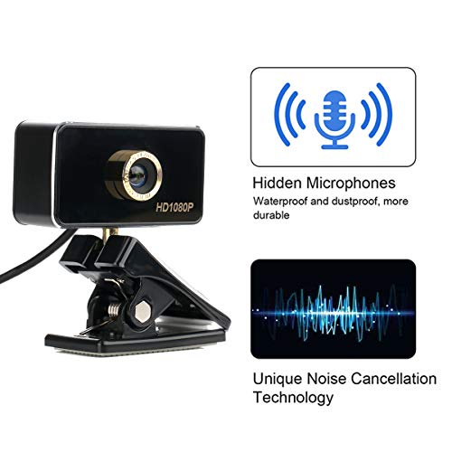 YoLuKe-Cmara-Webcam-1080P-HD-PC-cmara-Web-con-micrfono-computadora-porttil-cmara-USB-Plug-and-PlayCompatible-con-Windows-Mac-computadora-porttil