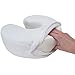 EarthLite Massage Face Cradle Cushion Memory Foam - Massage Table & Massage Chair Headrest Pillow w/Washable Fleece Cover, White