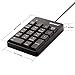 Sunreed USB Numeric Keypad, Portable Mini Number Pad Keyboard for Laptop Desktop Computer PC - Black