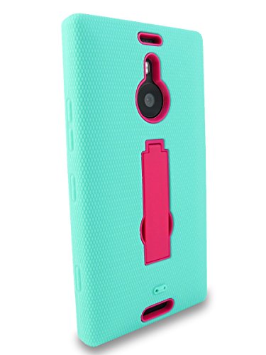 Kaleidio ™ Dual Layer Armor Hybrid Case Cover for Nokia Lumia 1520 (AT&T) (Package Includes a Overbrawn Prying Tool & Stylux Stylus Combo) - Retail Packaging (Turquoise/Pink) Kaleidio ™ Dual Layer Armor Hybrid Case Cover for Nokia Lumia 1520 (AT&T) (Package Includes a Overbrawn Prying Tool & Stylux Stylus Combo) - Retail Packaging (Turquoise/Pink)