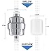 Nepwiz 20 Stage Brushed Nickel Shower Filter with Vitamin C for Hard Water - 2 Cartridges Include - High Output Shower Water Filter Removes Chlorine