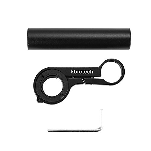 Kbrotech Bike Handlebar Extender Double Handlebar Extension Carbon Fiber Mount Holder with Aluminum Alloy Bracket Space Saver (Alloy Sblack)