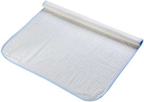 BUYBUYGO Diaper Changing Pad Organic Cotton - Mother or Baby Multiuse 4 Layers Waterproof Reusable Mats Cover for Car Bed and Home Portable Change Cover Crib Pads (35.4" x 27.5", Blue)
