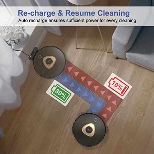 Coredy L900 Robot Vacuum, Robotic Vacuum Cleaner and Mop with LIDAR Navigation, Precision AI
