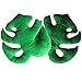 Green Philosophy Co. Set of 2 Plush - Two Toned Monstera Deliciosa Tropical Leaf Plant Plush Pillow Cushions
