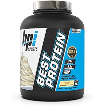BPI Sports Best Protein - 100% Whey Protein Blend - Muscle Growth, Recovery, Meal Replacement - No Maltodextrin, No Fillers - Gluten Free - For Men & Women - Vanilla Swirl - 5 Pounds