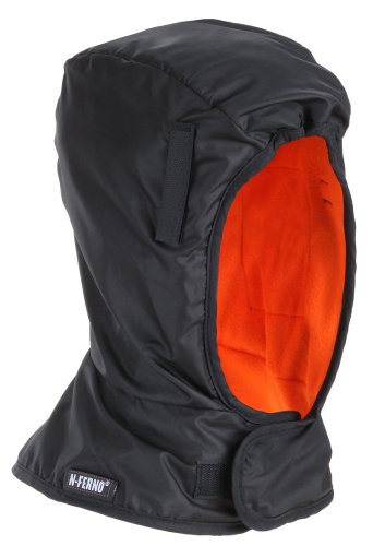 Ergodyne mens Shoulder Length Hard Hat Liner, Black, One Size US, 1 Count (Pack of 1)