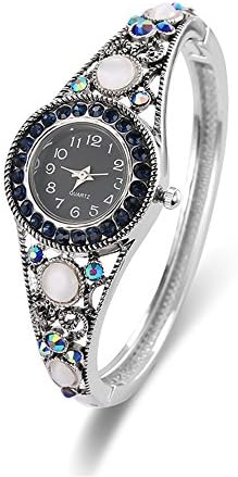 Luxury Flower Watch Bangle Wrap Bracelet Wedding Jewelry Mother Gift 18K Gold Plated