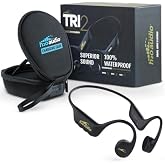 H2O Audio TRI 2 PRO Multi-Sport Waterproof Headphones with Charging Case - Bone Conduction Open Ear Underwater Headphones for Running, Cycling, and Swimming - Playlist+ to Record Streamed Music to MP3
