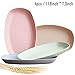 greenandlife Lightweight Wheat Straw Plates - 4Pack Unbreakable Dishes and Plates Sets Non-toxin, Dishwasher & Microwave Safe BPA free and Healthy for Kids Adults (11'')