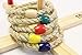 Ring Toss Games Indoor - Outdoor Kids Games - Toys Set - Includes 5 Colorful Rope Rings - Fun Family Games for Kids & Adults Backyard, BBQ, Yard Games, Family Reunion, Pool Party