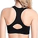 WOZHIFU Women Racerback Sports Bras - High Impact Workout Breathable Gym Activewear Yoga Bra Pack of 2(M/L), Black/Gray
