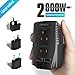 TryAce 2000W Voltage Converter with 2 USB Ports,Set Down 220V to 110V Power Converter for Hair Dryer /Straightener /Curling Iron, Travel Transformer for UK/AU/US/EU Plug Adapter(Exclusive)