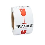 Saurus Brands Broken Wine Fragile International Shipping Labels, 3