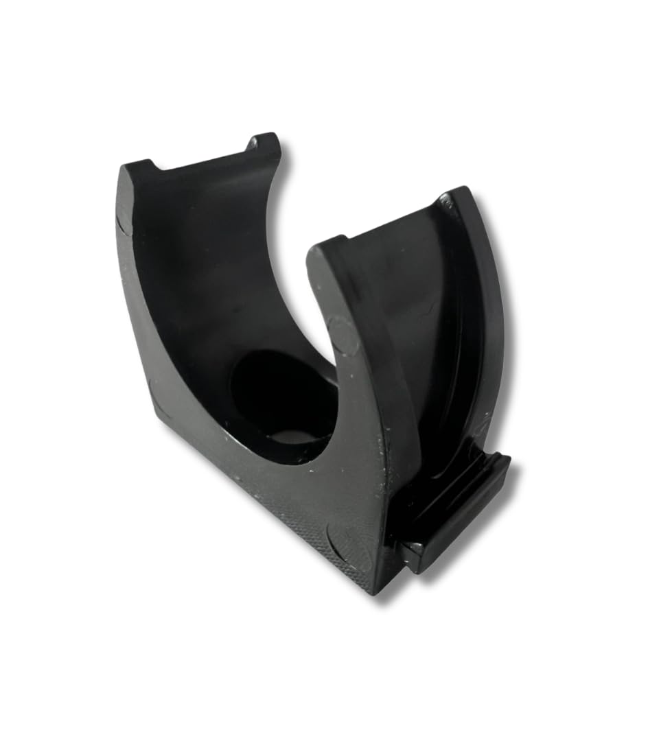 Evoges 20mm Black PVC U Clip Conduit Push in Saddle, Pack of 10